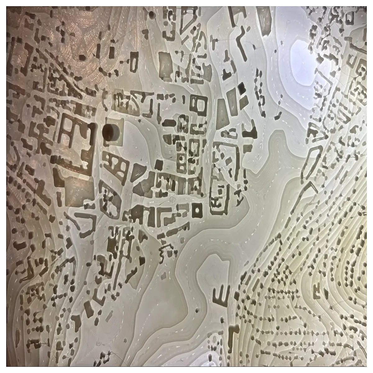 jena germany topographic map wall art detailed city relief for home decor