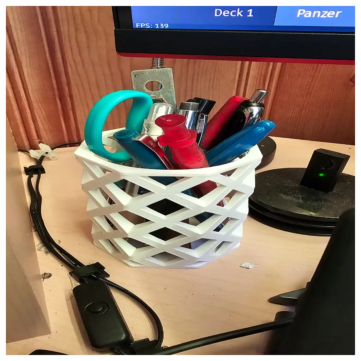 desktop pen holder organizer for office desk supplies storage box