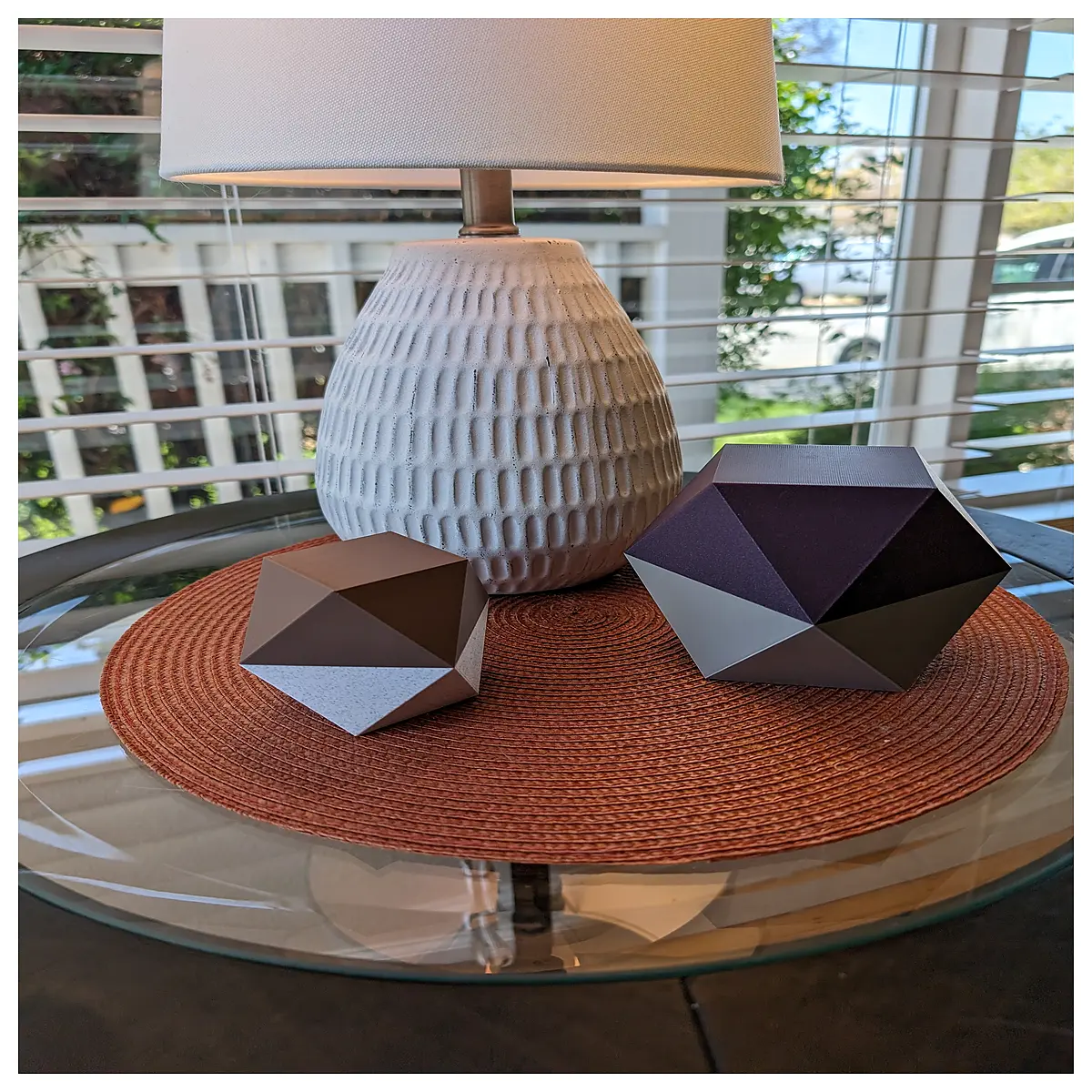 modern geometric cube sculpture for desk minimalist abstract art decor office shelf ornament home accent piece