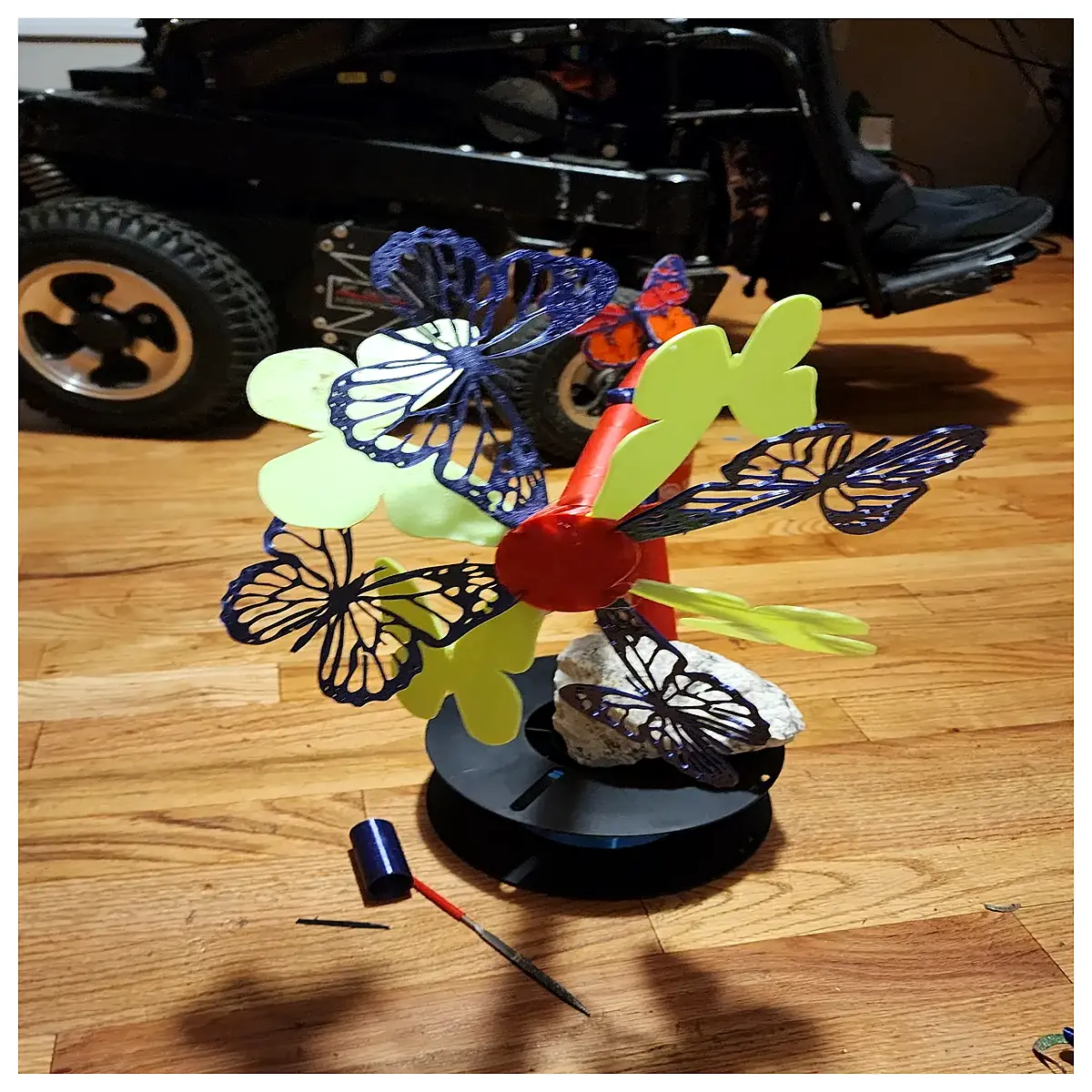weather vane garden ornament spring floral race decor outdoor yard art
