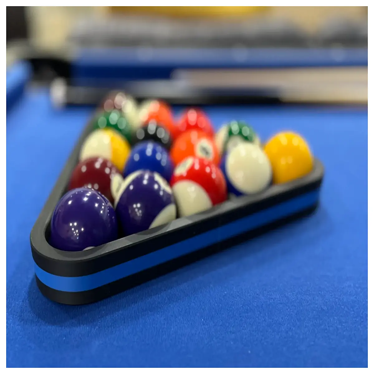 billiard triangle rack set 2 14 pool cue holder organizer table accessory storage