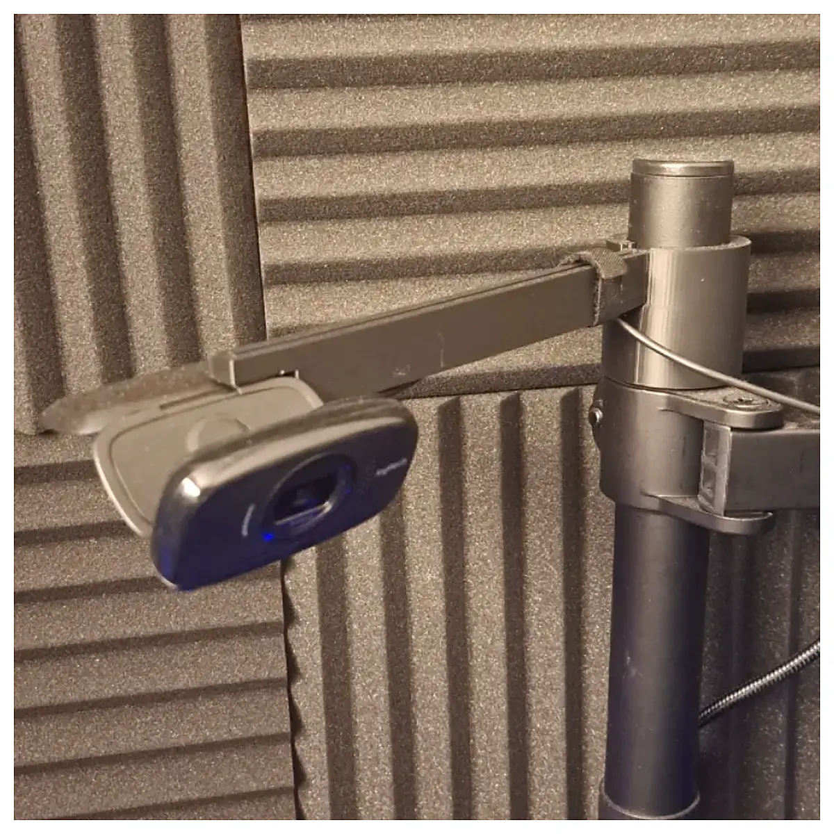 webcam monitor mount holder for desk streaming setup adjustable arm clamp