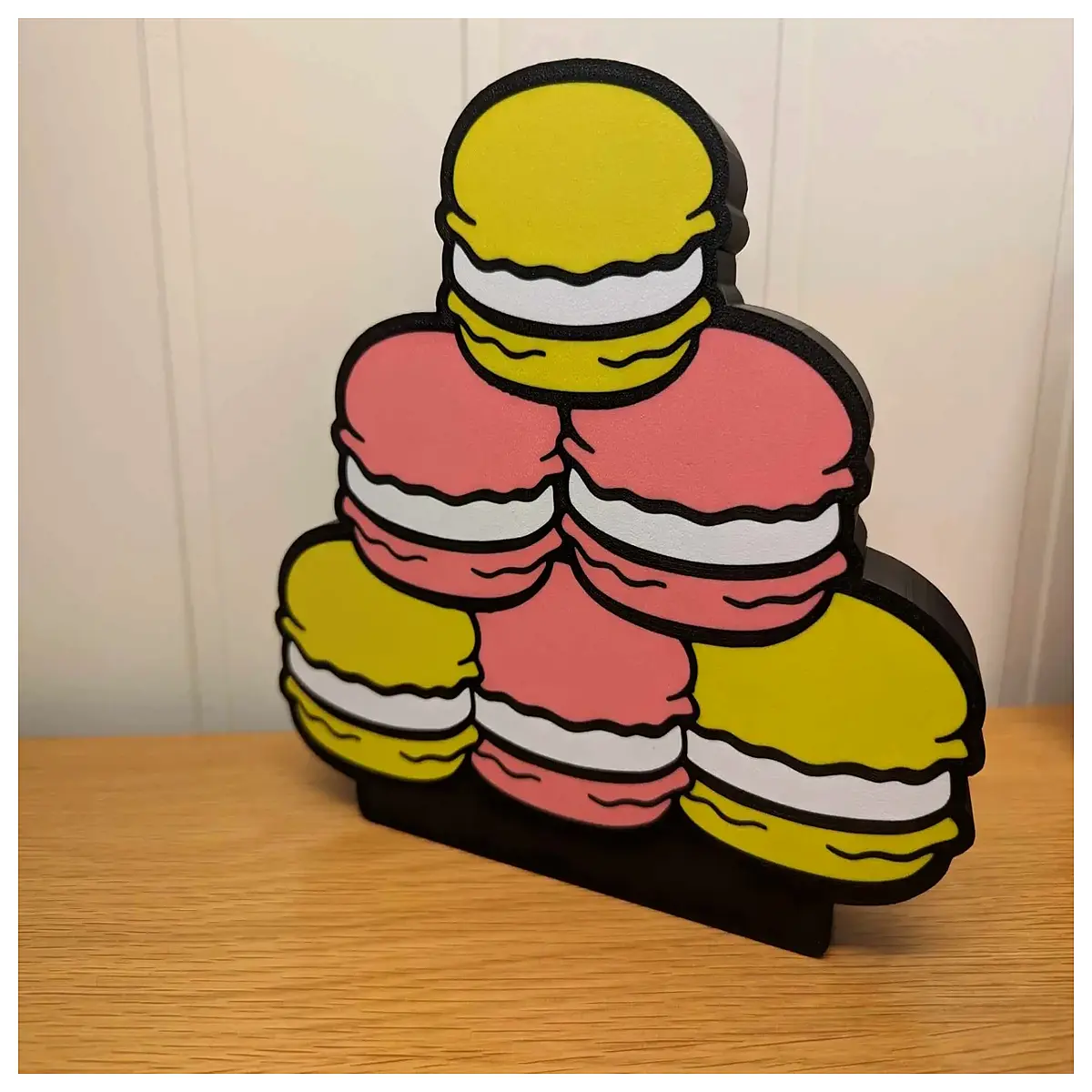 macaron shaped neon sign for bedroom wall decor pastel glowing aesthetic room accessories