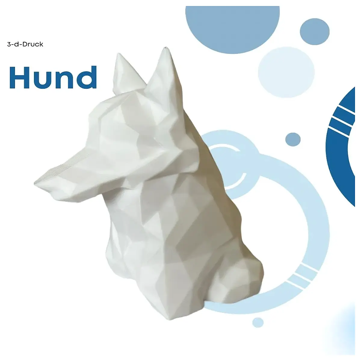 low poly dog statue resin figurine modern abstract animal decor home office desk ornament
