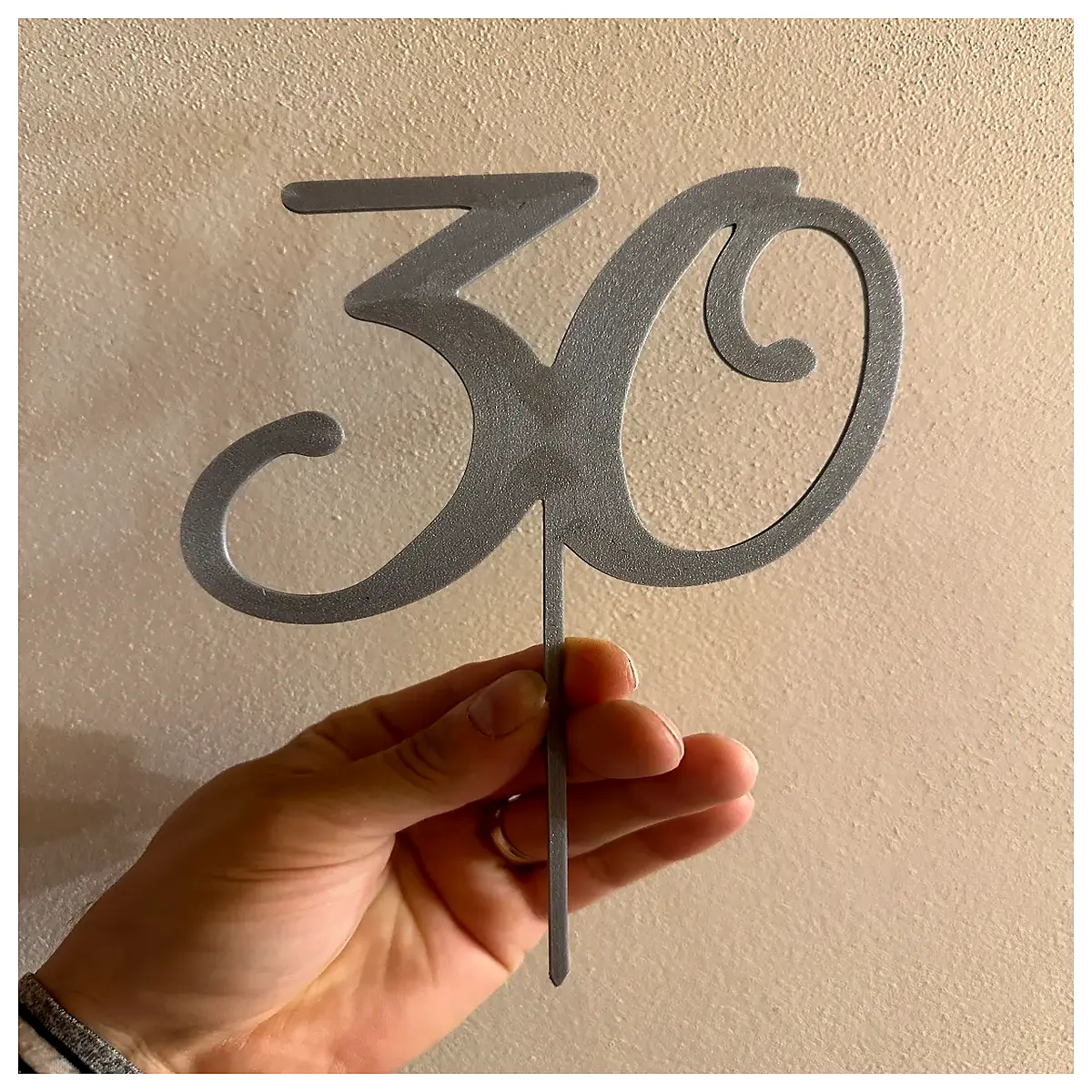birthday cake toppers for adults 30th elegant silver gold number 30 candles milestone party decorations centerpiece