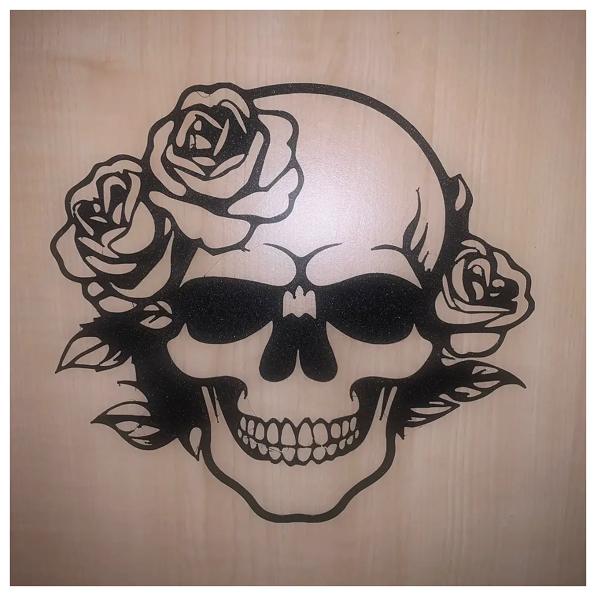 gothic skull rose decor metal skeleton flower wall art dark academia room accessories halloween party decorations edgy home accents