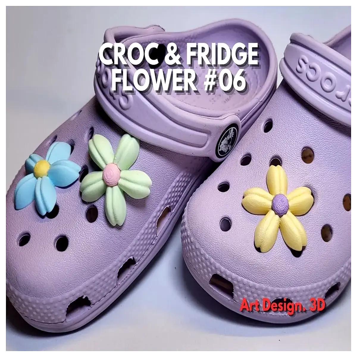 croc charms flowers fridge magnet cute aesthetic decor friends