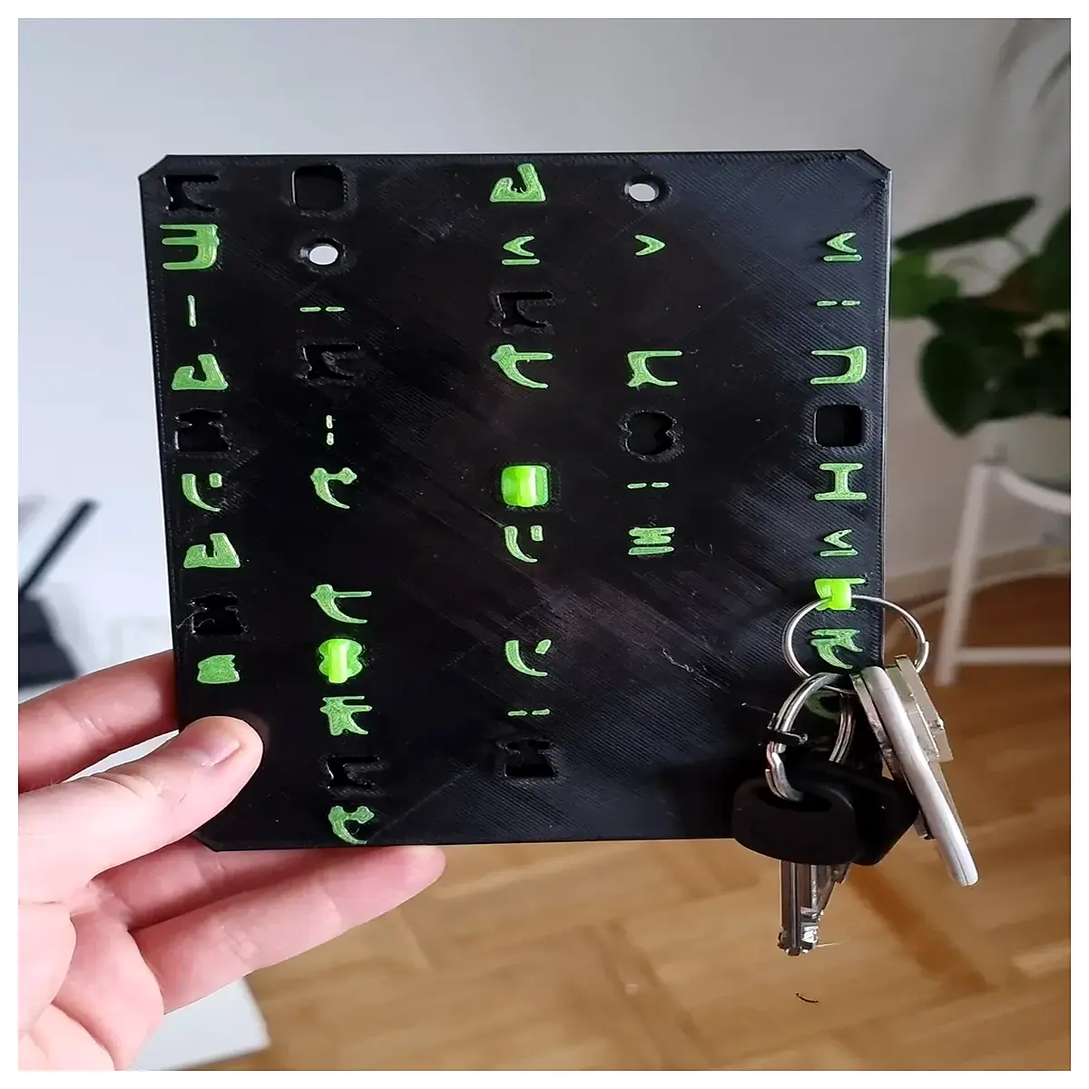 matrix code rain key holder wall mount aesthetic entryway organizer sci fi movie decor storage rack