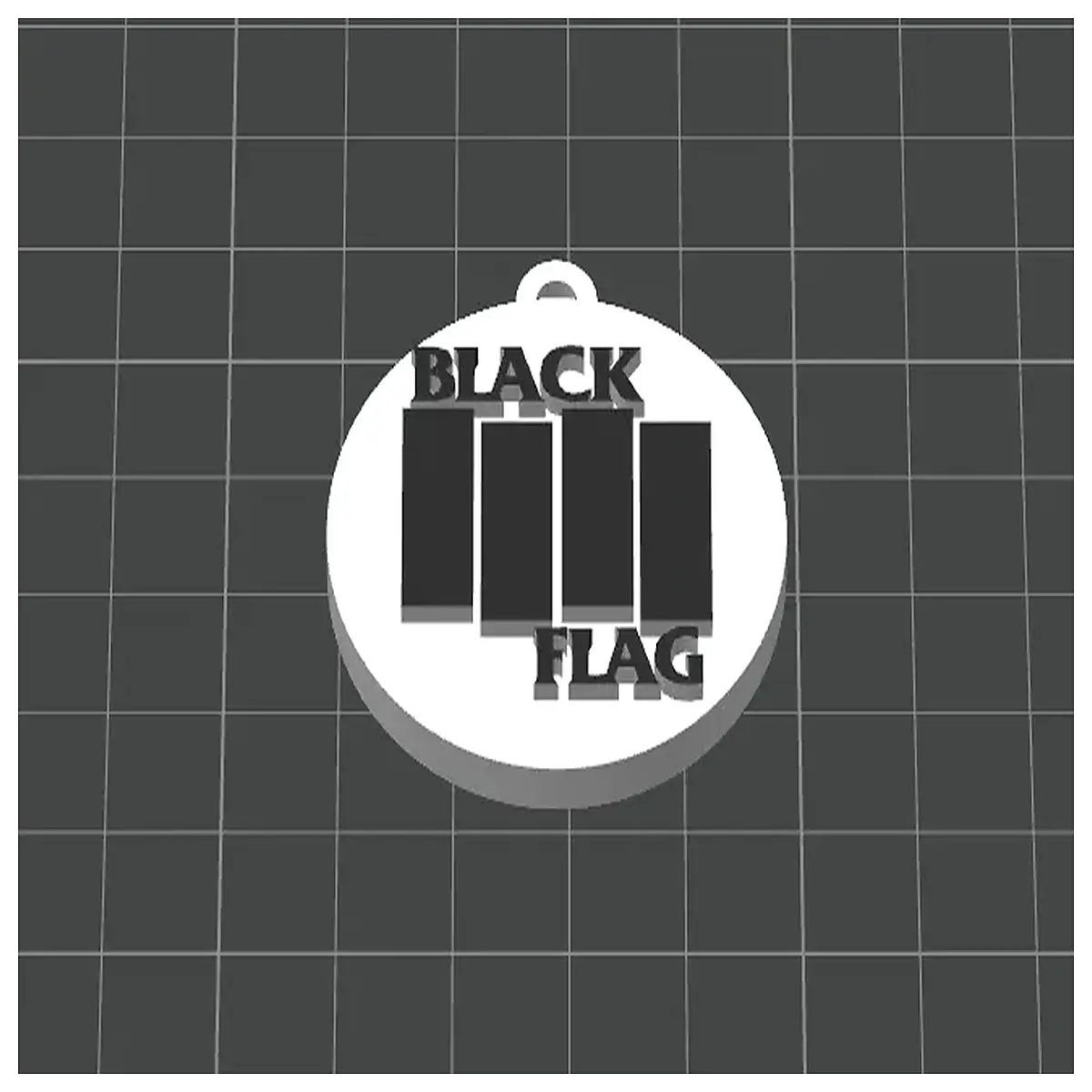 black flag keychain metal rugged tactical gear men biker subculture edgy accessory