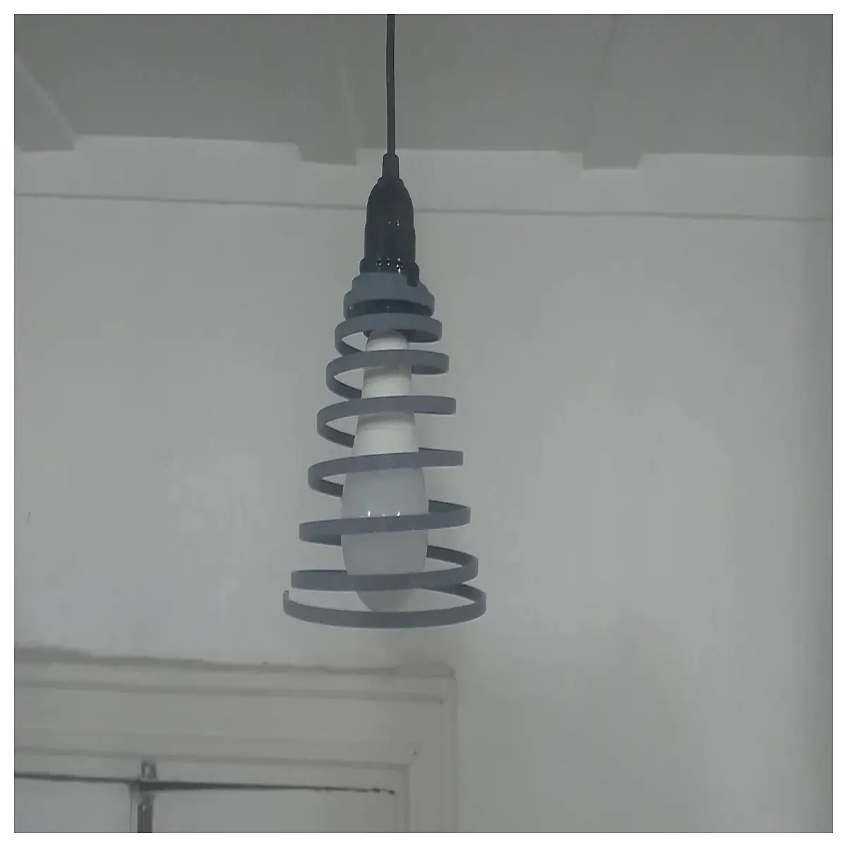 print spiral shade diy home decor lighting filament