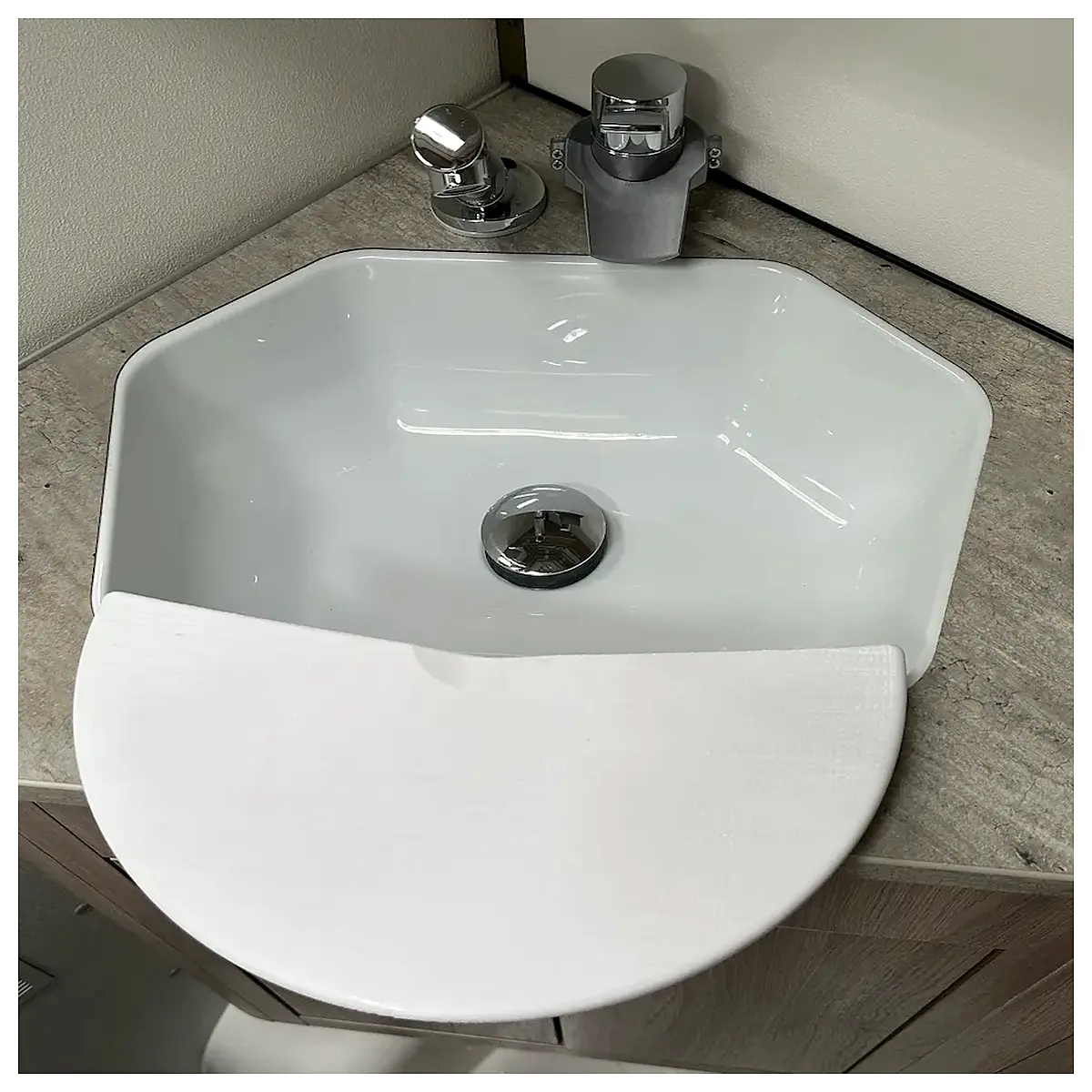 rv sink extension for kabe royal 560 gle foldable countertop add on space saving kitchen accessory camping van utility tray