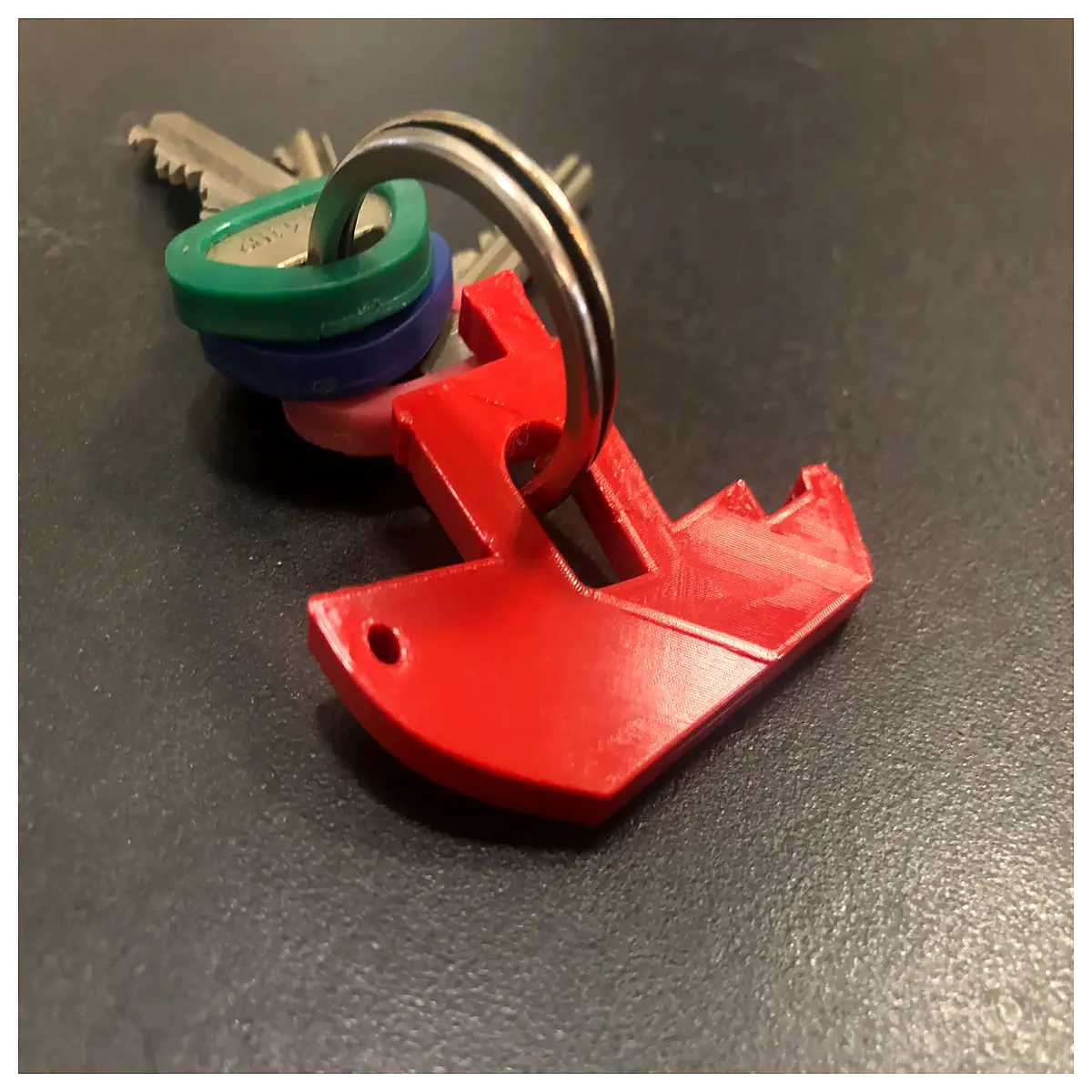 printed benchy keychain fidget toy stress relief gamers 15 min print