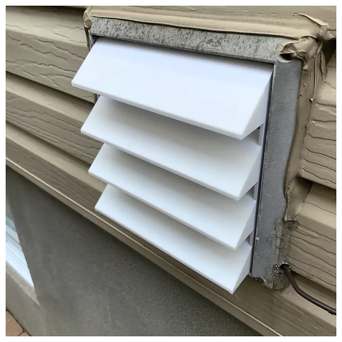 exterior wall vent cover with bird screen attic soffit ventilation grille house siding exhaust hood weatherproof air intake louver for home