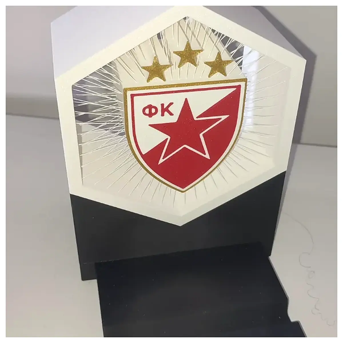 red star levitating magnetic floating phone wireless charger rotating for desktop organizer