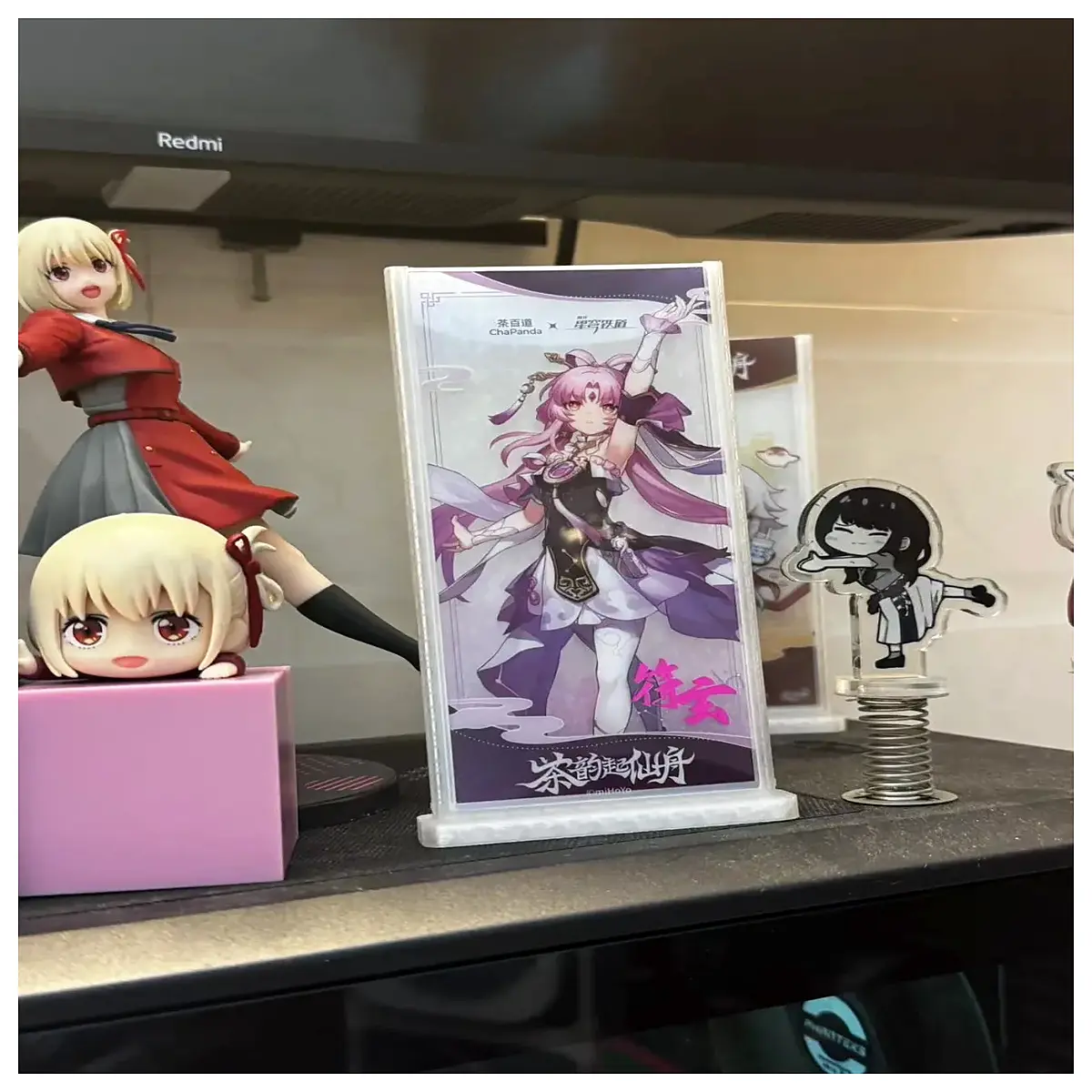 arknights acrylic figure base for tea drink cup holder desktop decoration
