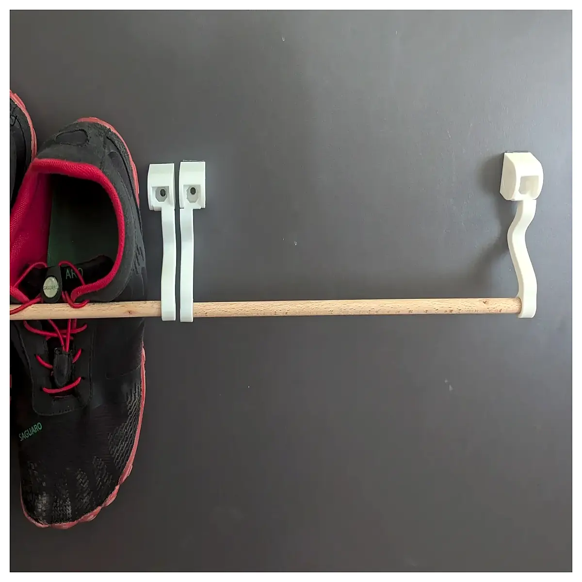 hinged shoe hanger organizer for closet space saving collapsible stackable rack with clips