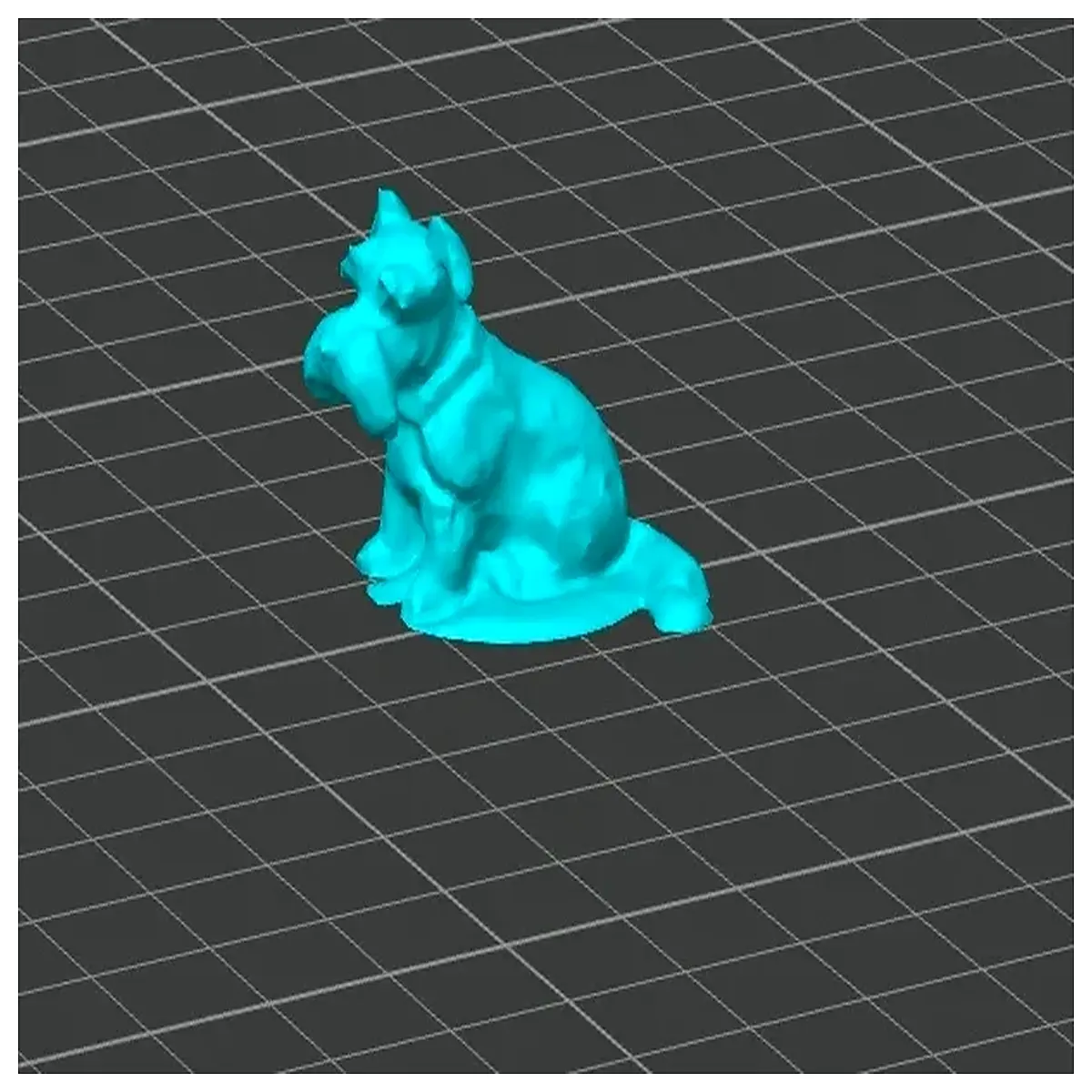 realistic sitting schnauzer dog statue garden ornament resin animal figurine for home decor