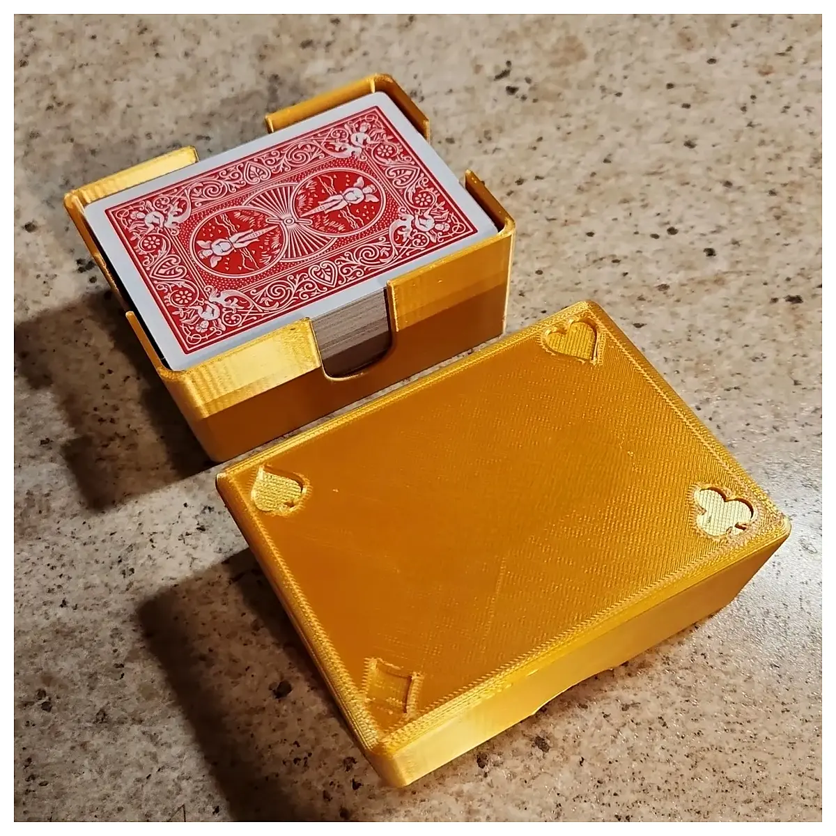 multi tier playing card storage box organizer stackable deck holder for tricks and game night