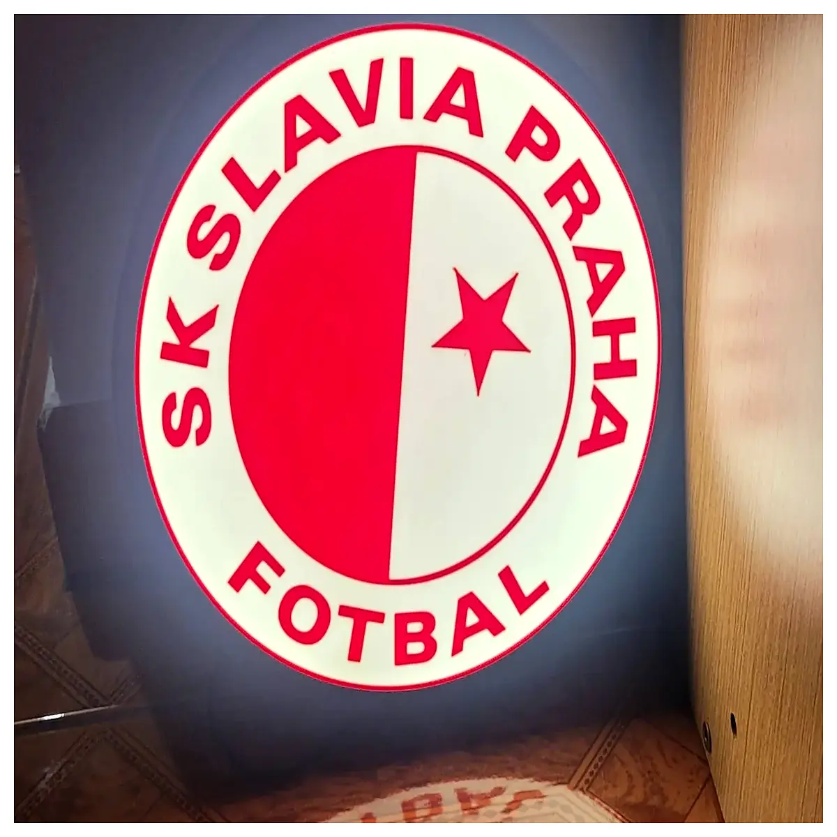 slavic folk art box eastern european cultural decor slavia themed illuminated sign for home office
