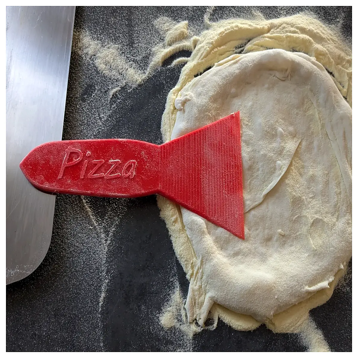 pizza dough scraper metal bench scraper for pizza peel transfer tool stainless steel kitchen utensil