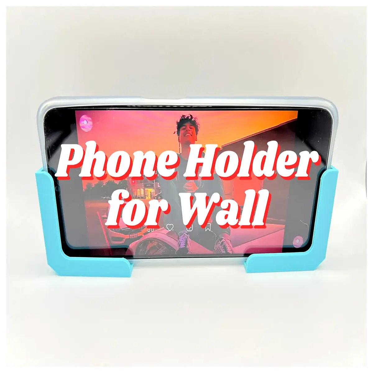 duty wall mount phone holder adhesive tape no drill screwless sticky pad for