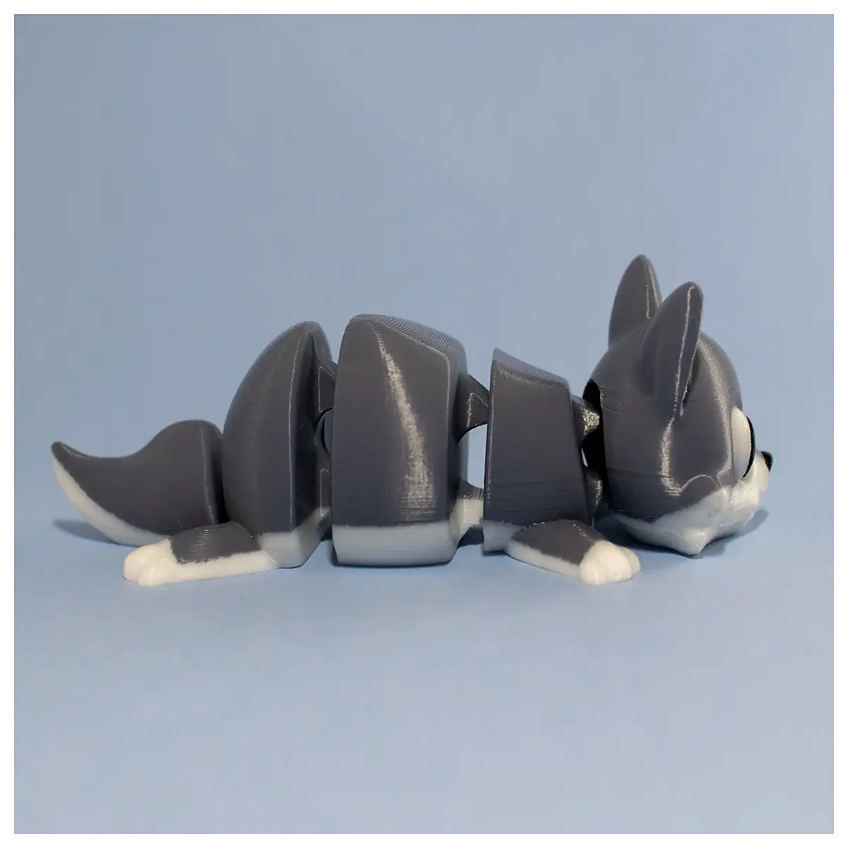 articulated wolf print file stl printable animal figurine posable dragon design