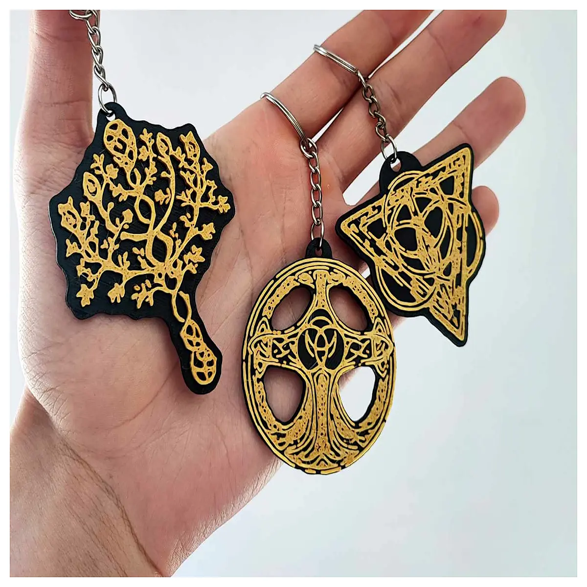keychain set tarnished gear metal pendant collectible gamers