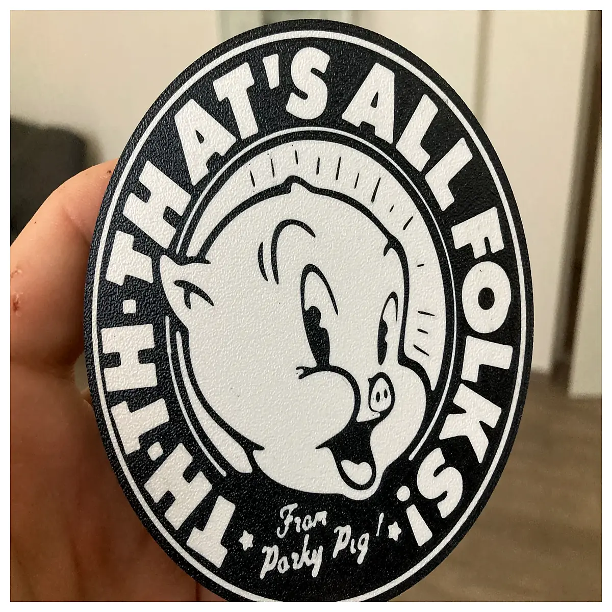 porky pig coaster set cute cartoon character drink mat for desk novelty fans heat table protector