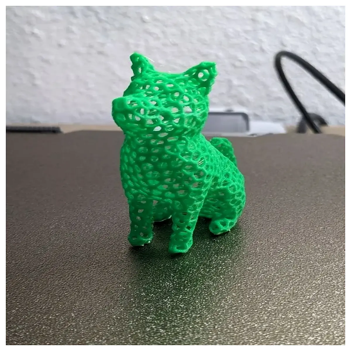 voro dog low poly geometric animal sculpture modern art decor resin print