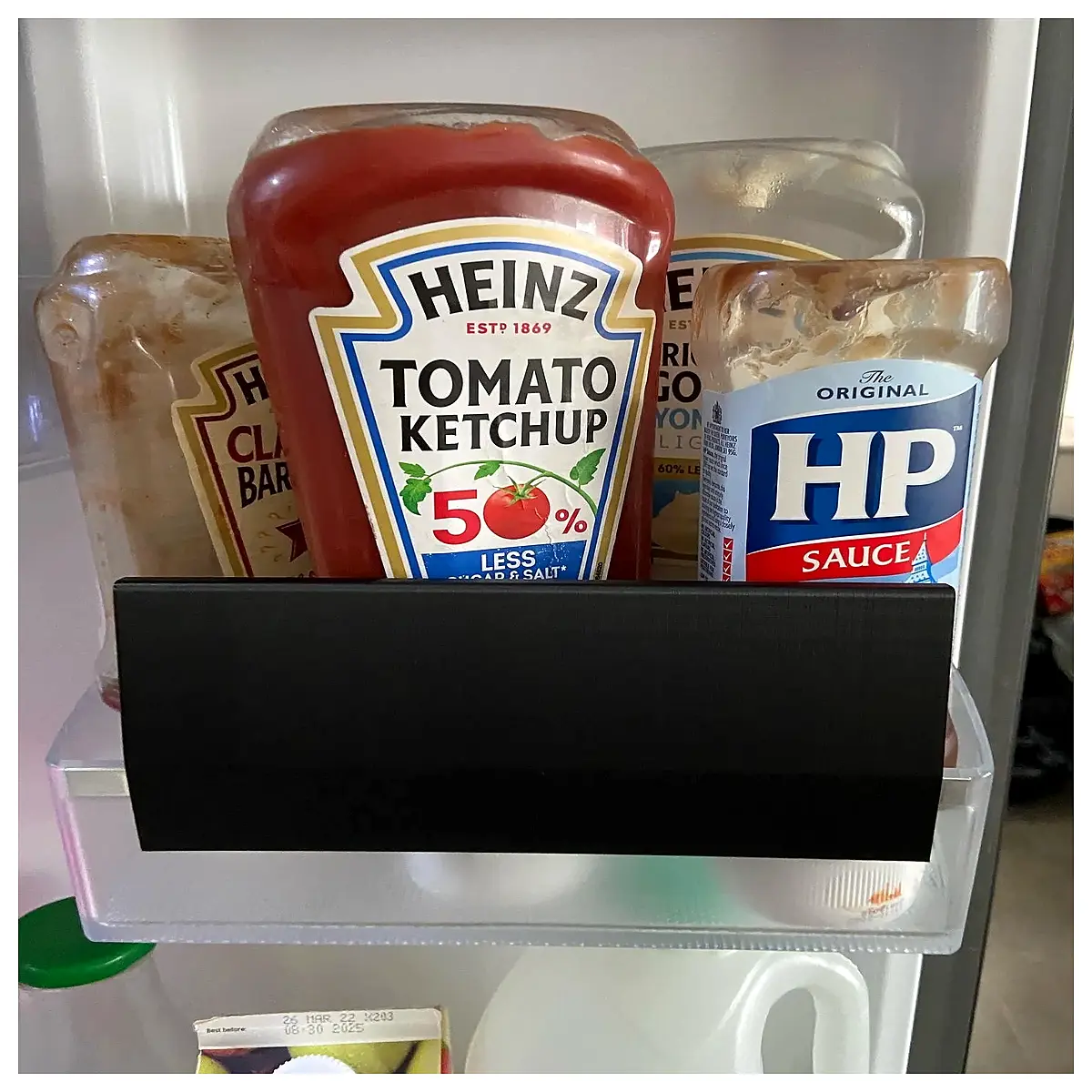 fridge shelf dividers anti slip condiment organizers for jars bottles kitchen storage solutions