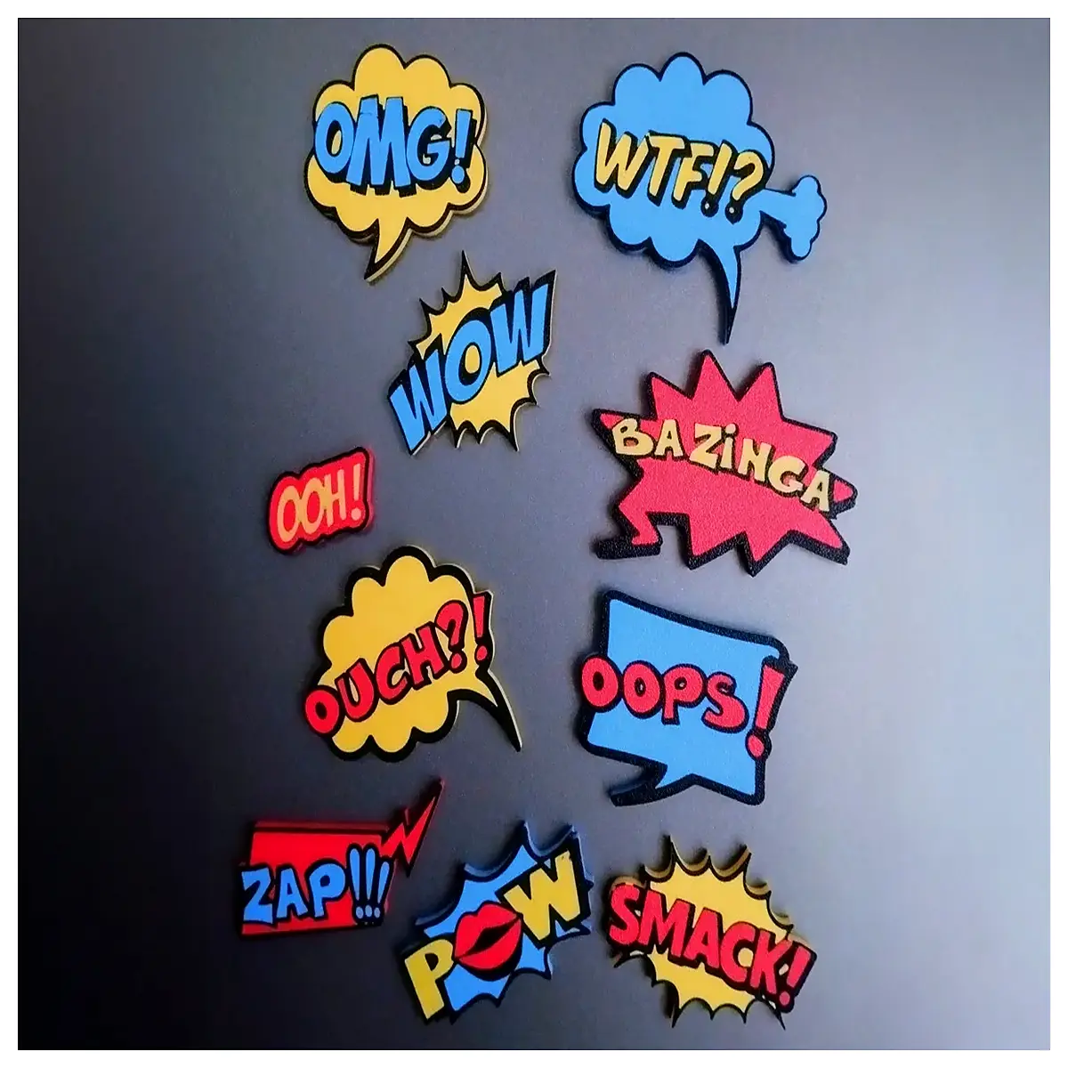 comic speech bubble magnets for fridge funny cartoon thought clouds sticky notes doodle wall decor office desk organization accessories