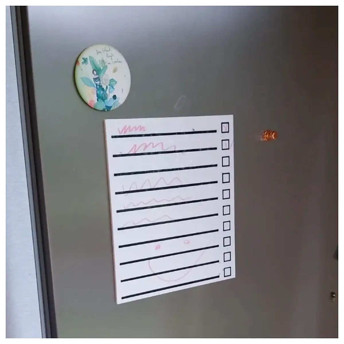 magnetic dry erase board for fridge kitchen memo list holder weekly planner magnet grocery shopping tracker family chore chart organizer