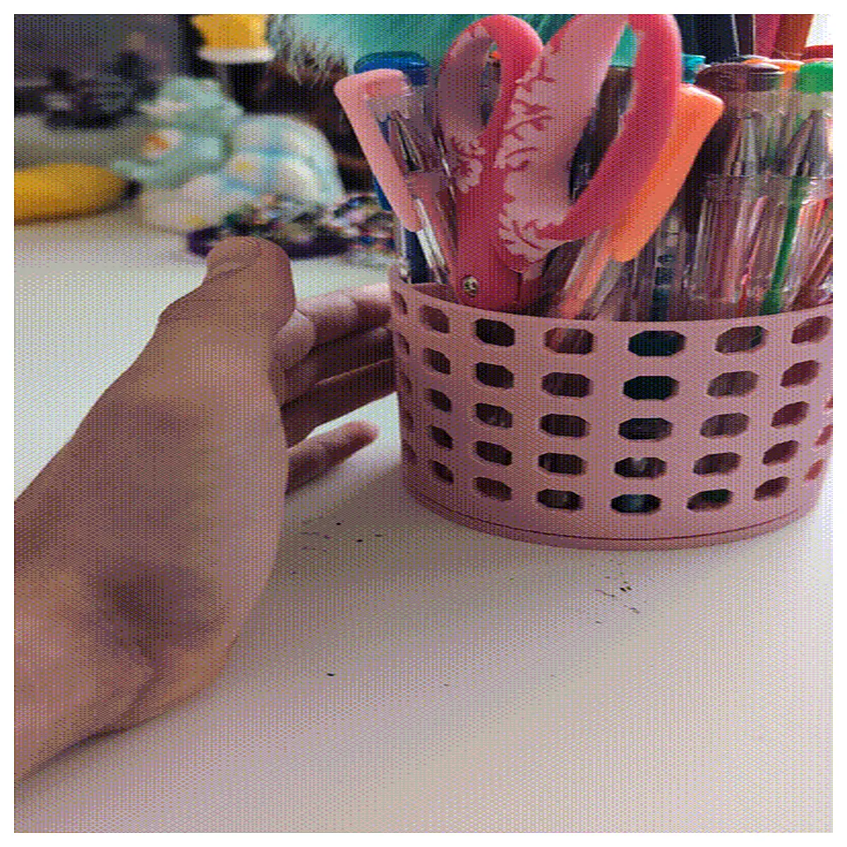 rotating desk organizer cup for pens and makeup brushes spillproof storage