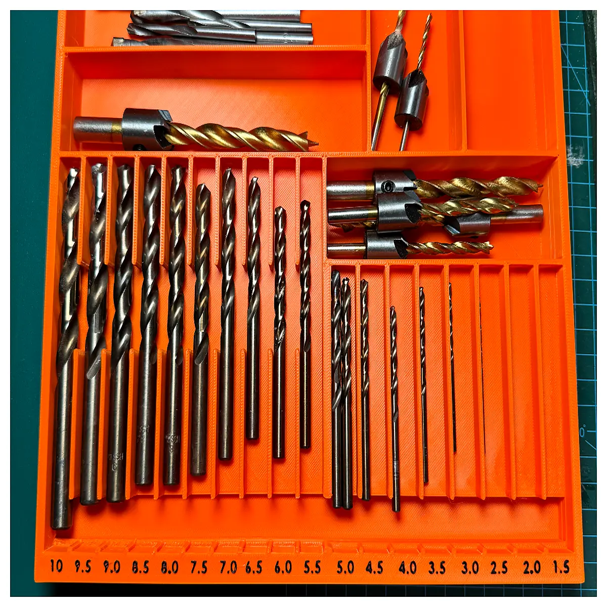 magnetic drill bit holder organizer tray for toolbox storage rack
