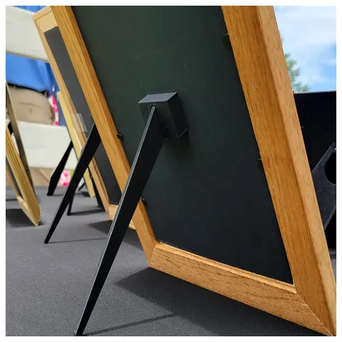 8x10 vertical photo frame back support holder for wall hanging or desk collapsible easel