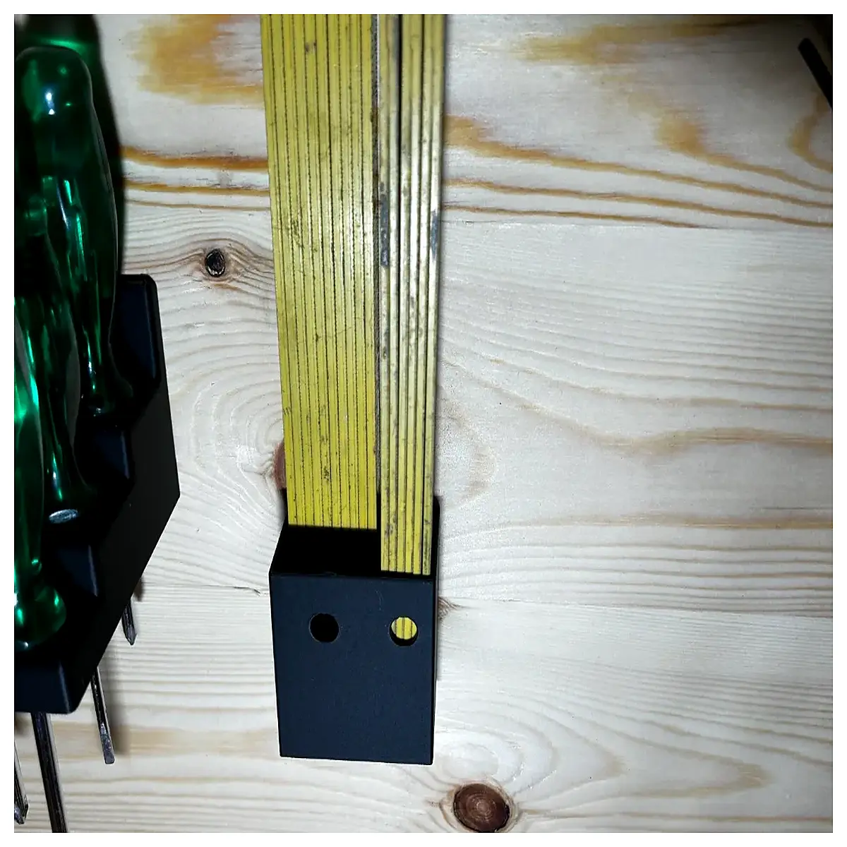 duty retractable tape measure wall mount holder organizer rack storage for carpentry tools