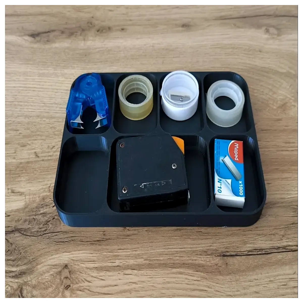 large capacity desk organizer with compartments for office supplies stationery storage tray desktop caddy holder