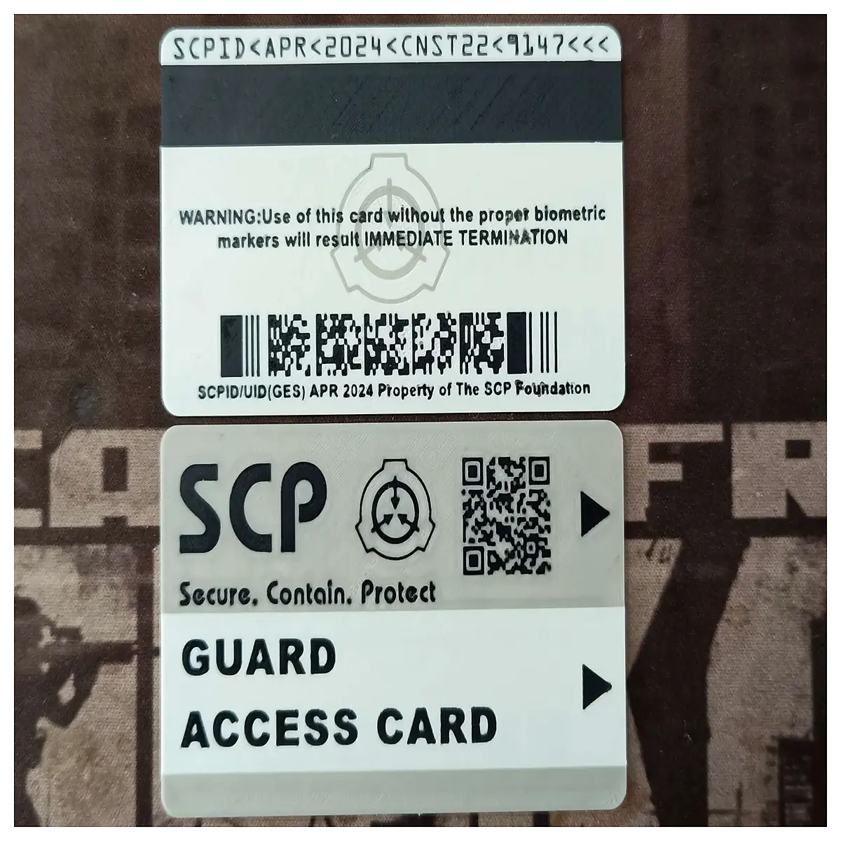 scp security access card prop keycard for cosplay party decoration