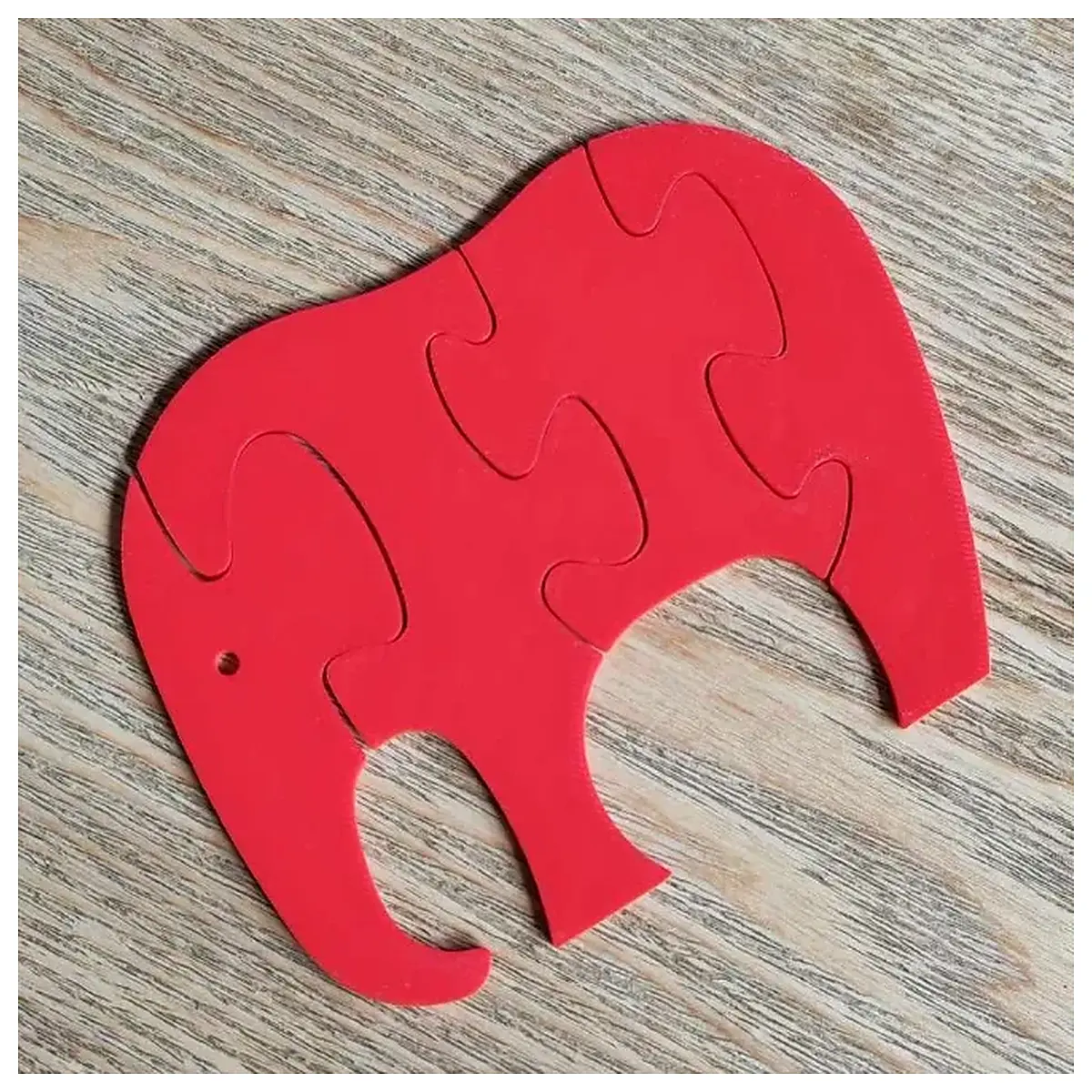 wooden elephant jigsaw puzzle for kids adults brain teaser educational animal assembly toy gift
