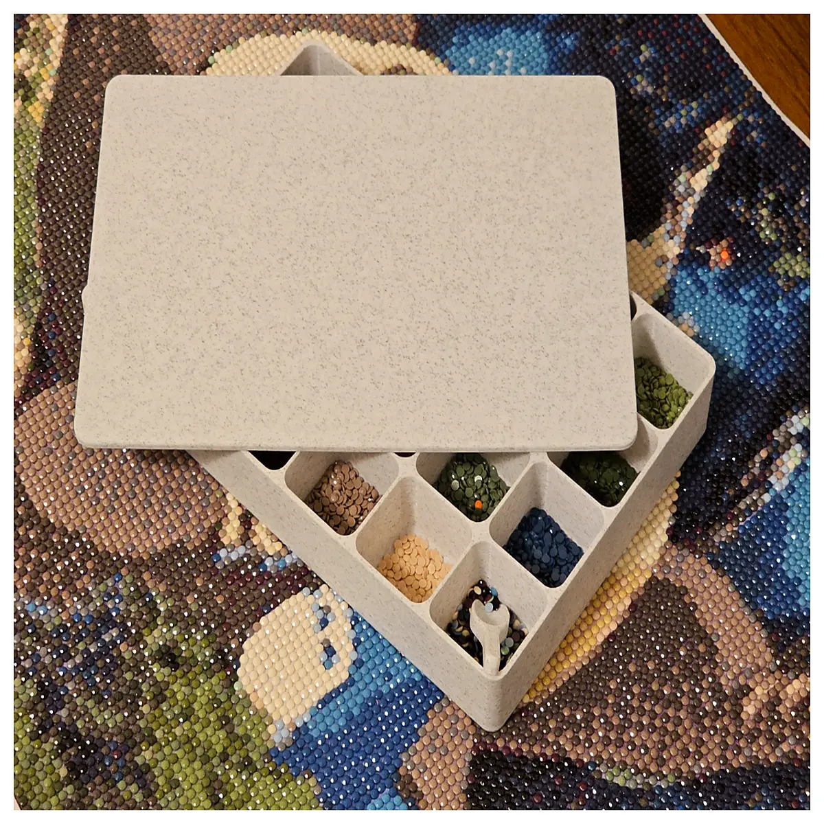 painting storage box with lid organizer case for crafts supplies