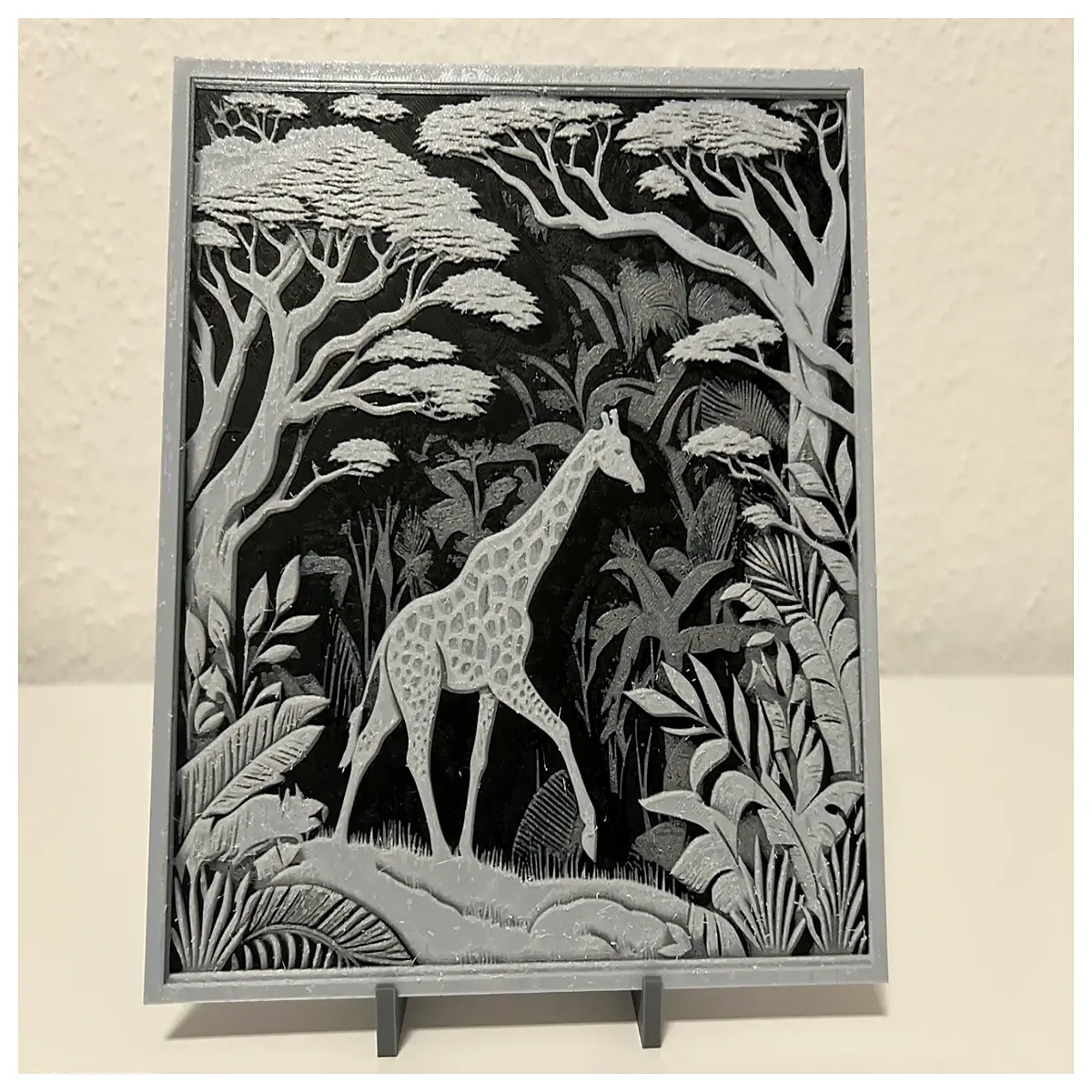 giraffe cutting board jungle animal wood kitchen decor gift