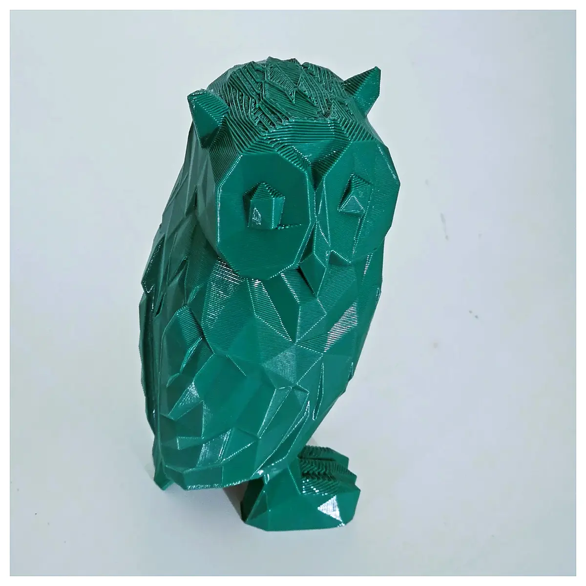 low poly owl figurine geometric animal decor printed cat head statue modern minimalist office desk ornament trendy room shelf accessory