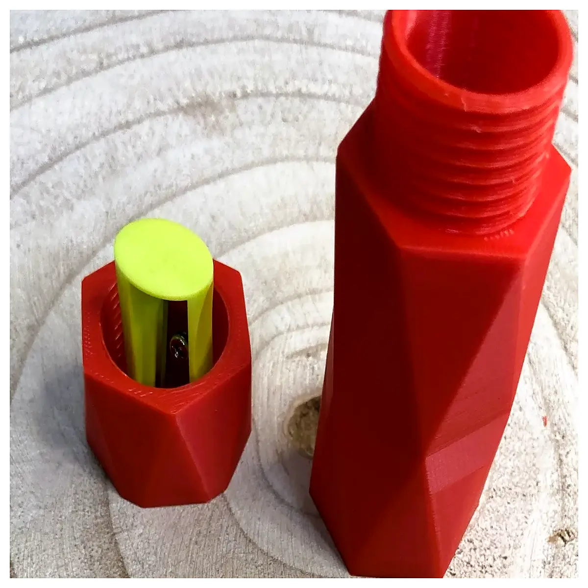 low poly geometric pencil sharpener aesthetic stationery for students desk organizer