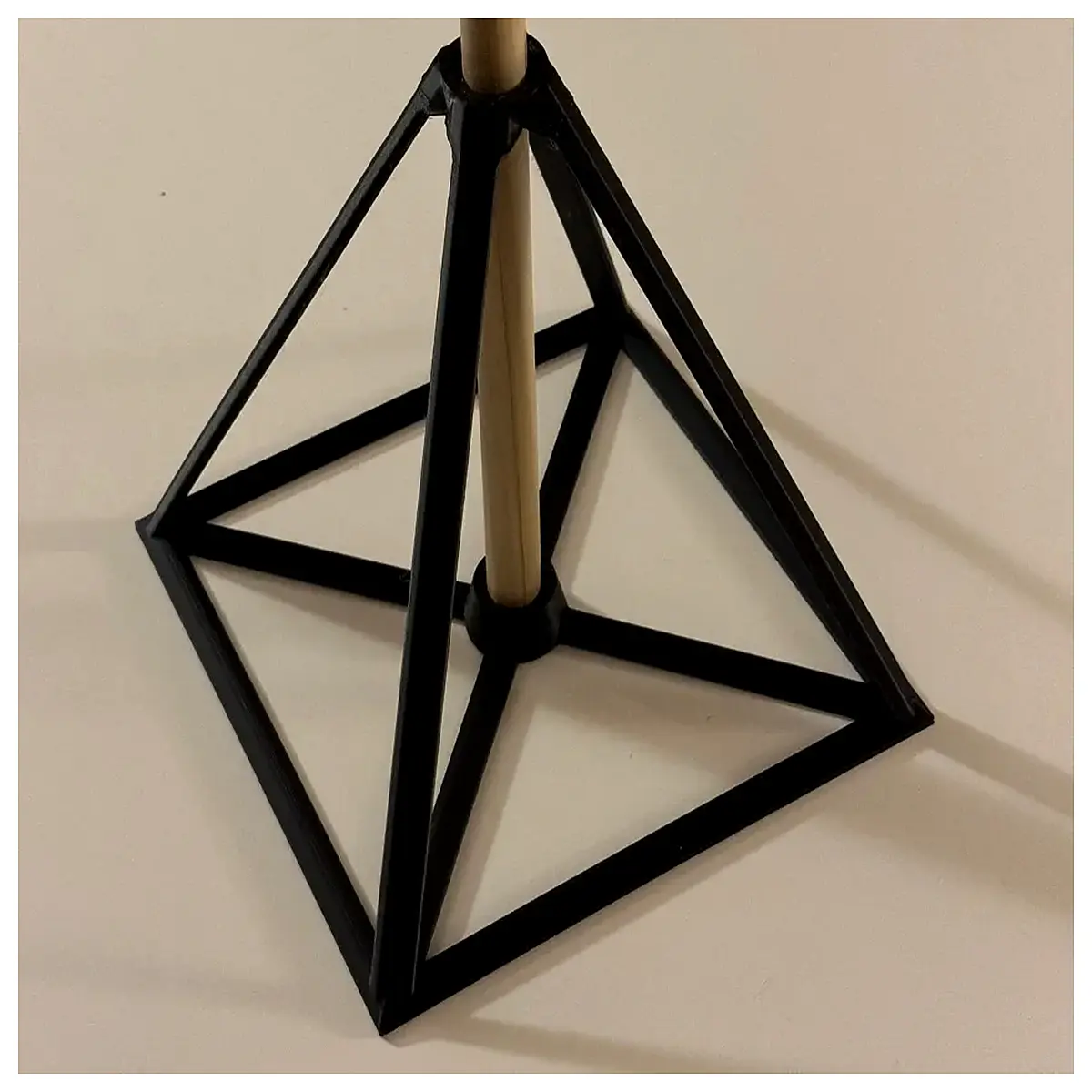 lightweight wooden pole holder 15cm diameter wood rod support