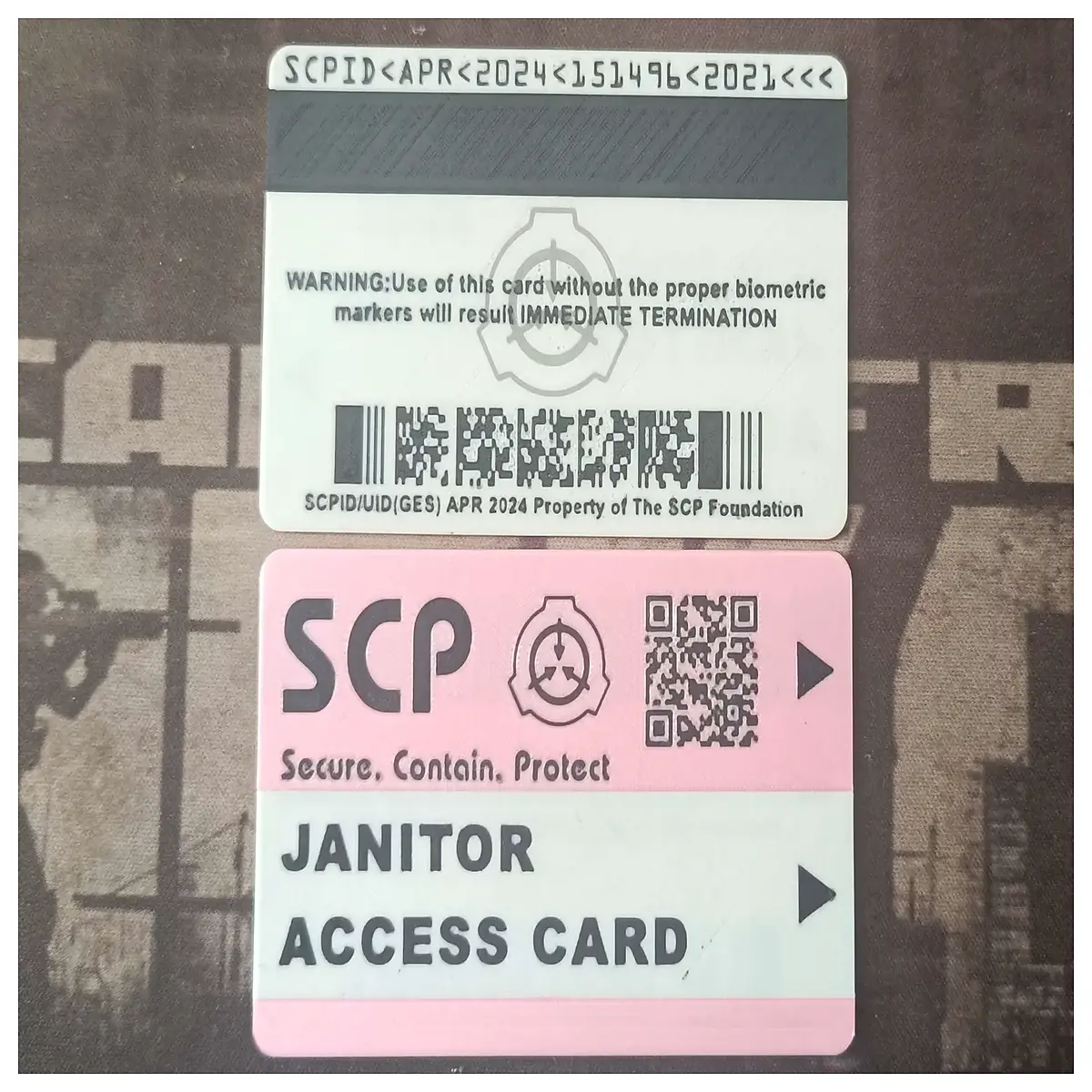 scp foundation security keycard prop cosplay accessory collectible