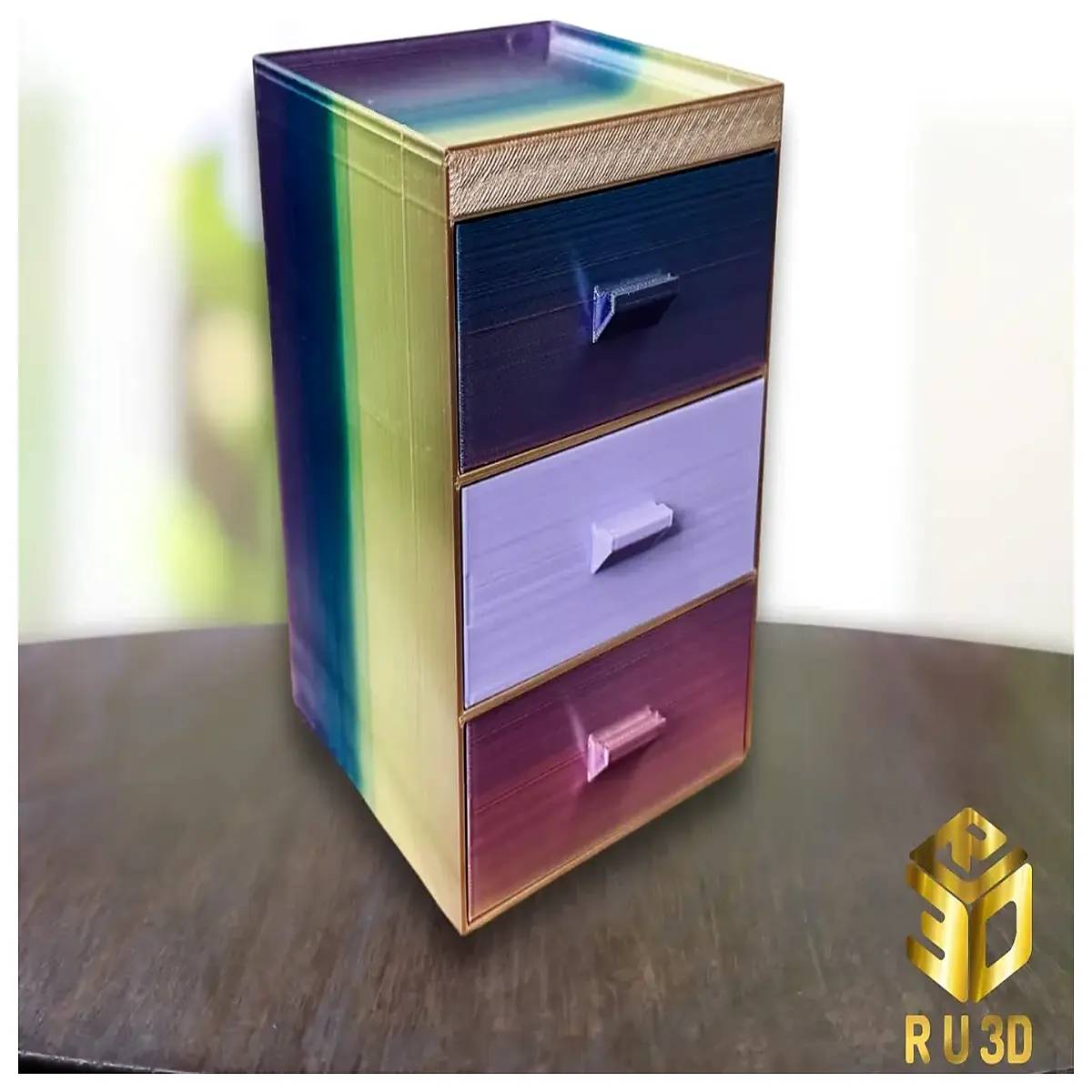 3 drawer desktop organizer for office supplies pens pencils paperclips sticky notes storage box plastic tidy