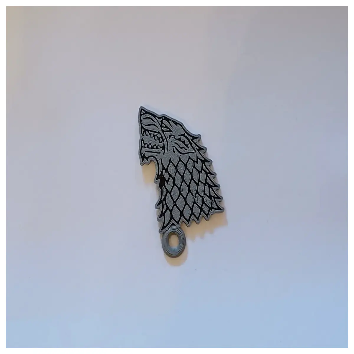 dire wolf keychain metal alloy animal pendant bag charm for men women gift
