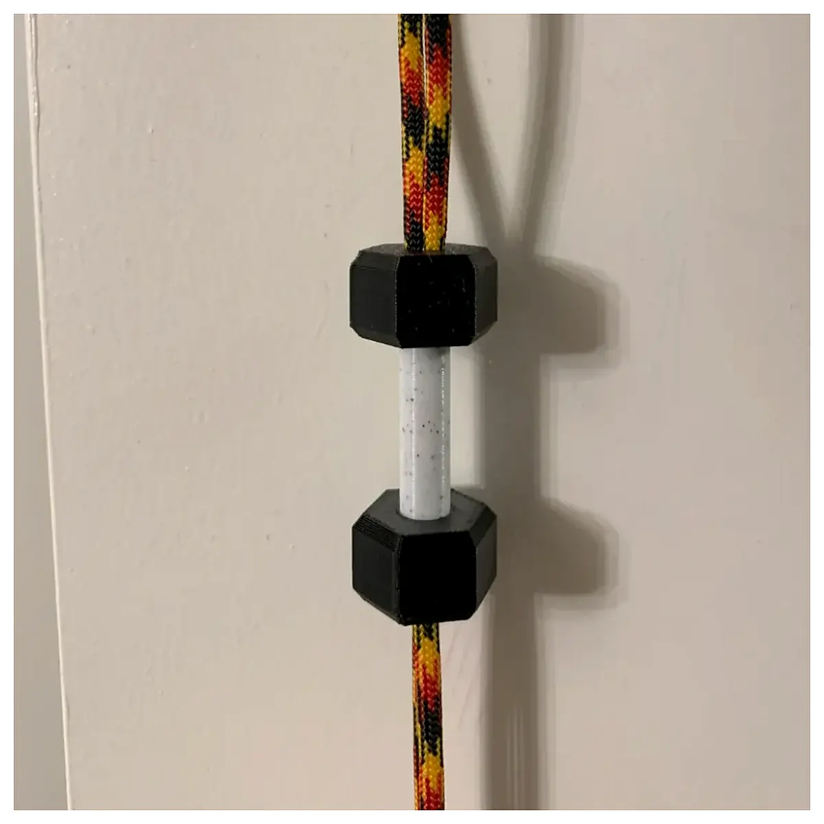 weighted dumbbell handles with rope and beads for grip strength training forearm workout equipment