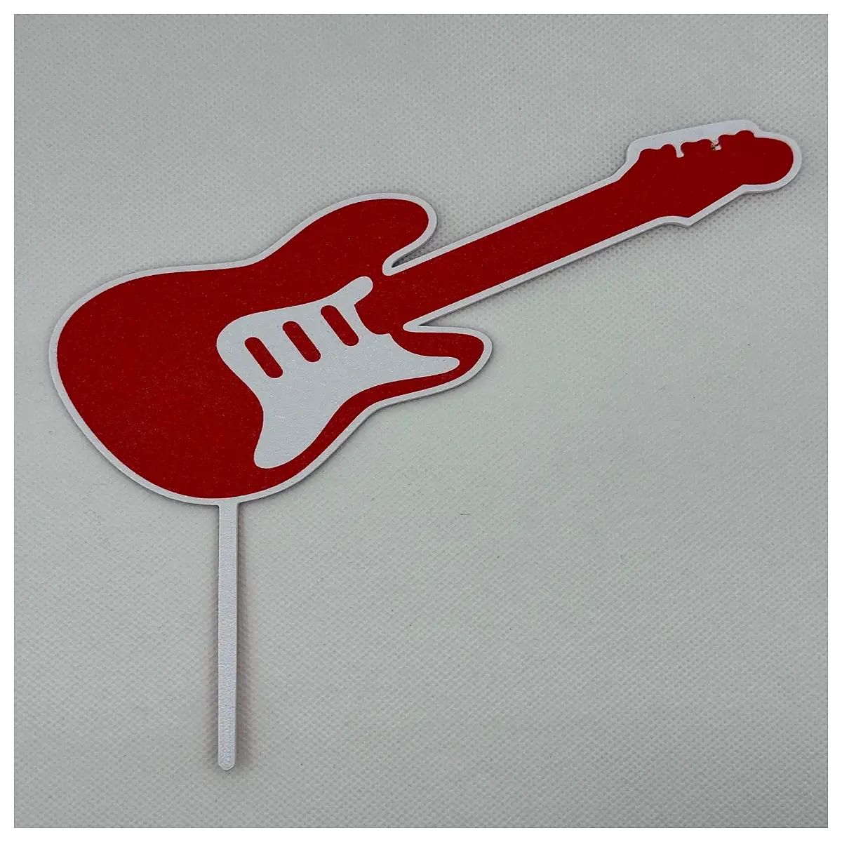 rock star cake topper guitar music birthday party decoration musical instrument fondant figurine