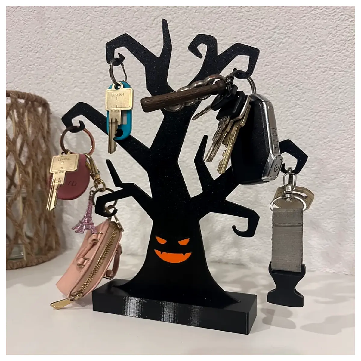 halloween key tree decoration spooky haunted house prop